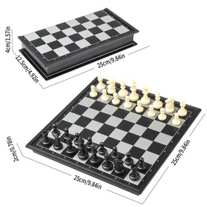 Tablero de <span class=keywords><strong>ajedrez</strong></span> magnético plegable de vinilo, piezas grandes de plástico para exteriores, a la venta - Product Image 2