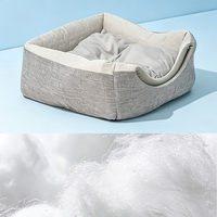 SUREWALHOME Lit-caverne pour chats d'intérieur jusqu'à 7 kg, 37x33x30cm, 3 en 1, tente pliable en microfibre, maison-caverne chaude pour chat, canapé-lit pour chat