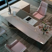 Meubles de bureau de luxe pour PDG, design moderne, bureau de direction en bois, design modulaire personnalisable, fabriqué en Chine, certifié CE