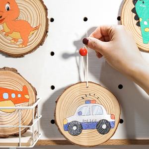 2023幼儿园手工玩具儿童恐龙木制Diy艺术动物松木芯片绘画套装 - Product Image 3