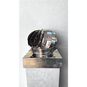 ARTIGIAN RUSSO Capot de cheminée carré à évent, en acier inoxydable 304, certifié KIWA, design industriel, autoportant, fabriqué en Italie, pour cheminée - Product Image 5