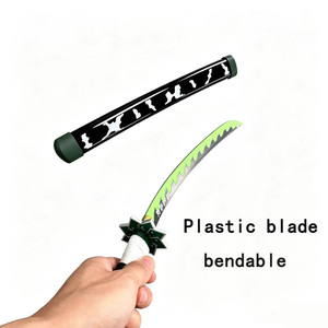 Épée courte en plastique Anime <span class=keywords><strong>Demon</strong></span> <span class=keywords><strong>Slayer</strong></span> Kokushibo Zenitsu Agatsuma 43cm, accessoire de jeu de rôle pour enfants + porte-couteau <span class=keywords><strong>gratuit</strong></span> - Product Image 2