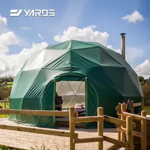 איגלו בית הגיאודזית זכוכית קמפינג חיצוני לרעש כיפת אוהל נופש גן יוקרה גדול Pvc 5 אנשים איגלו חצי כיפת אוהל