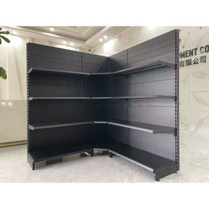 벌크 하이 퀄리티 블랙 메탈 슈퍼마켓 코너 선반 4 레이어 - Product Image 1