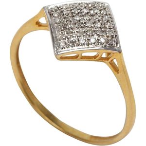 Anillo de Diamantes Ornaatis, 0.11 Quilates, Corte Redondo, Diamante Blanco, Plata de Ley 925, Anillo de Promesa para Mujer, Uso Diario - Product Image 1