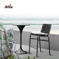 Artie Mobilier de bar commercial moderne Tabourets de bar et ensembles de table à manger pour restaurant Ensemble de table et chaise de bar pour patio extérieur