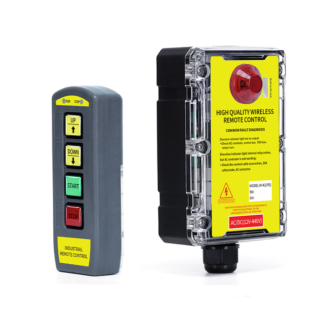 ML-K2 12V DC Wireless Remote Control Winch 2-Button Industrial Crane Radio Remote Waterproof Certified FCC Made Metal Plastic