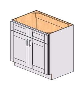 Mobile base da cucina Sunique Sydney White Shaker, 36 pollici, in MDF, moderno, per arredamento domestico - Product Image 1