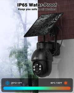 Caméra solaire sans fil WiFi 360 <span class=keywords><strong>ANRAN</strong></span> <span class=keywords><strong>5MP</strong></span> °   Caméra PTZ extérieure IP65 étanche avec détection de mouvement, vision nocturne couleur et stockage dans le cloud - Product Image 4