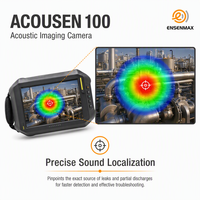 Cámara de Imagen Acústica Portátil, Detector de Fugas por Localización de Sonido ENSENMAX ACOUSEN 100, Diagnóstico de Fallas Industriales, Aire Comprimido