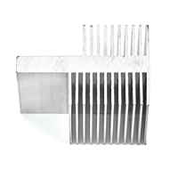Dissipateur thermique en aluminium extrudé de série 6000 à double face en forme de L à 90 degrés, haute densité, usiné CNC