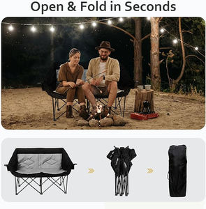 Chaises de camping, de jardin et de plage pliantes de luxe, portables, de haute qualité, pour deux personnes, pour le plein air - Product Image 6