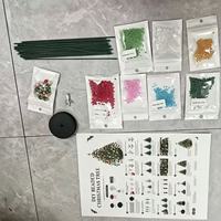 Kit de fabrication d'arbre de Noël perlé DIY avec ornements d'anges, ensemble de perles artisanales pour la décoration de Noël sur table