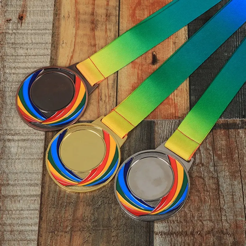 Custom Goud Zilver Brons Metalen Award Medaille Worstelen Medaille