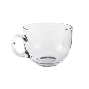 Tasse à café en verre Blinkmax avec logo personnalisé, 460 ml, faite à la main, moderne, pour vin, bière, soda, lait, eau, thé, jus, céréales - Product Image 4