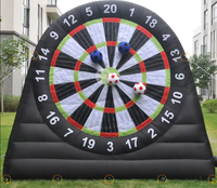 Bon marché, jeu de cible de coup de pied de football gonflable, jeu de fléchettes de football Magic Tape, fléchettes de football gonflables pour entreprise de location