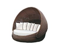 Patio giardino esterno mobili di lusso in alluminio corda lettini esterno <span class=keywords><strong>mare</strong></span> giorno letto spiaggia lettini rotondi con cuscino - Product Image 2