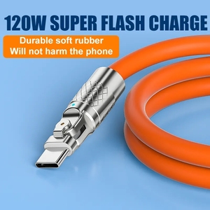 <span class=keywords><strong>Nuevo</strong></span> Diseño, Cable de Carga Rápida 3A de Aleación de Zinc con Rotación de 180 Grados, Supercargador, Cable USB Tipo C - Product Image 5