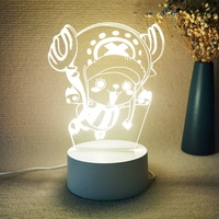 Vente directe d'usine Lampe d'anime 3D à la mode Service personnalisé 16 couleurs Télécommande Lumière de nuit décorative pour chambres à coucher