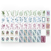 Juego de 160 fichas de Mahjong Americanas de Acrílico Morado con Diseño Floral Vintage Grabado, en Oferta