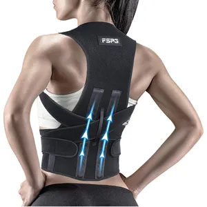 FSPG Adjustable Shoulder Strap Comfortable And Breathable Back Straightener Posture Corrector