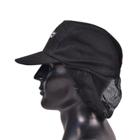 Casquette de baseball personnalisée 100% coton de haute qualité 6 panneaux structurés chapeau dos cou Protection solaire avec motifs de points léopard