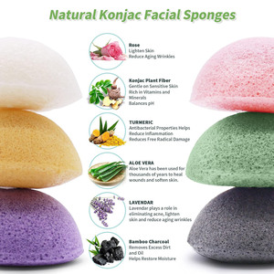 2025 Mauri 100% tự nhiên hữu cơ, mặt làm sạch trang điểm tẩy tế bào chết Konjac vẻ đẹp bọt biển - Product Image 5