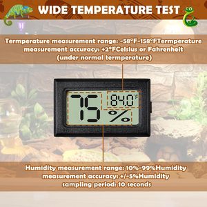 USA Offre Spéciale Thermomètre d'humidité de la température LCD Thermomètre pour Reptile Terrarium Pet Tank Mini Hygromètre numérique intégré - Product Image 2