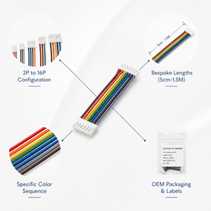 Kit de câblage professionnel avec connecteurs JST PH pas de 2,0 mm, 2, 3, 4, 5 broches, mini-câble micro pour batterie, carte PCB, OEM ODM - Product Image 4