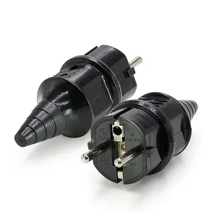 High Quality 2 Pin Eu European Waterproof Male AC Power Plug Germany France Industrial Socket 16A