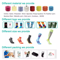 Chaussettes de Pilates personnalisées de haute qualité, avec logo brodé, motif de lettres de dessin animé, bordure à séchage rapide, pour femmes