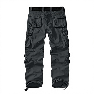 Men's Cotton <b>Work</b> <b>Pants</b> Cargo Trousers With Tool Pockets Dust Proof <b>Black</b> - Product Image 1