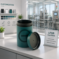 Conteneur de stockage de thé de luxe de qualité alimentaire, grande boîte en métal pour matcha vert, emballage personnalisé pour suppléments protéinés, boîtes métalliques avec cuillère