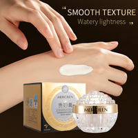 Crème Visage Hydratante Anti-Rides MERCILEN à Cordyceps Sinensis et Nicotinamide, Réparation Nourrissante pour Peaux Sensibles au Collagène