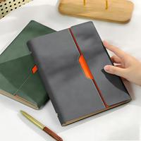Carnet de notes professionnel A5 en cuir PU de haute qualité, avec logo personnalisé, bicolore, à anneaux, agenda, journal, boucle magnétique, cadeau
