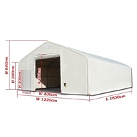 Structure en acier pour entrepôt, imperméable, extérieure, robuste, abri de stockage portable avec porte