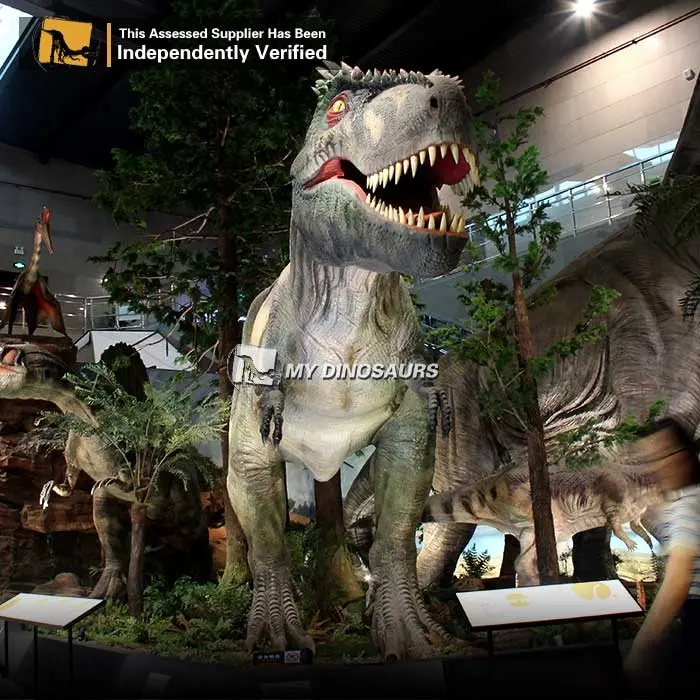 Grande Sculpture dinosaure MY DINO parc d'aventures, grand dinosaure 3D, modèle t-rex
