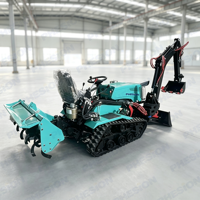 Mini Tractor Diesel de Alta Calidad de 35 HP, Autopropulsado, Cultivador Rotatorio para Uso en Pequeñas Granjas y Jardines