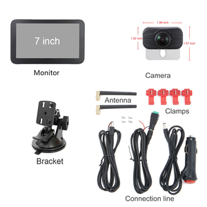 7 inch không thấm nước không dây phía sau xem lại lên máy ảnh đêm tầm nhìn hệ thống Kit CE đảo ngược máy ảnh màn hình không thấm nước 480 TV dòng. - Product Image 5