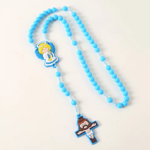 Tinh Tế Mặt Dây Chuyền Làm Bằng Tay Công Giáo Mân Côi Mặt Dây Chuyền Cho Trẻ Em Chéo Madonna Thiên Thần Chúa Giêsu Quà Tặng - Product Image 3