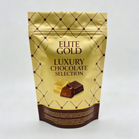 Sachet d'emballage noir mat personnalisé avec logo pour chocolat, en aluminium Mylar, pochette verticale MOPP VMPET PE avec fermeture éclair, pour snacks et aliments, qualité alimentaire
