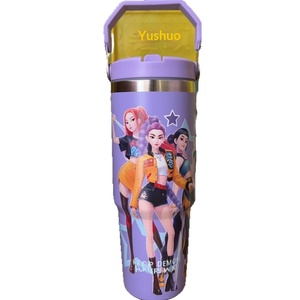 Nouvelle <span class=keywords><strong>tasse</strong></span> à café glacé transfrontalière de 30 oz en acier inoxydable 304, portable pour voiture, avec paille, motif <span class=keywords><strong>Demon</strong></span> <span class=keywords><strong>Slayer</strong></span>, cadeau pour étudiants - Product Image 5