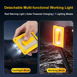 30W luce a LED a <span class=keywords><strong>energia</strong></span> <span class=keywords><strong>solare</strong></span> con ricarica a <span class=keywords><strong>energia</strong></span> <span class=keywords><strong>solare</strong></span> e 11 modalità di <span class=keywords><strong>faro</strong></span> da lavoro posteriore staccabile - Product Image 2