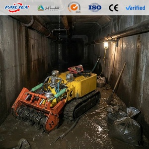 Robot de dragage sous-marin sur chenilles, pompe d'aspiration submersible IP68 pour eaux profondes, machine de désagglomération de boues pour lagunes et étangs à poissons - Product Image 1