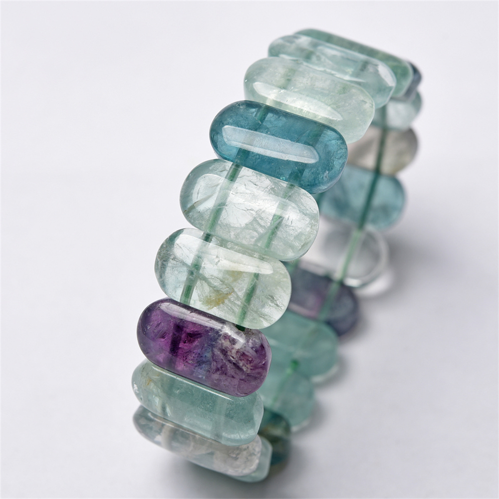 Fluorite Oval Bracelet(10*12mm)