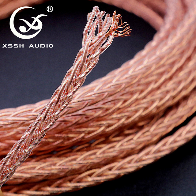 Headphone Audio Coaxial Cable 3.5mm Copper Silver Mixed DIY 8 Core OCC+AG YIVO OEM ODM for Car Monitor DVD Player & Microphone