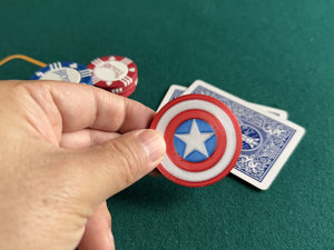 Protecteur <span class=keywords><strong>de</strong></span> Cartes <span class=keywords><strong>de</strong></span> Poker Captain <span class=keywords><strong>America</strong></span> OEM ODM en ABS pour Fêtes et Événements - Product Image 2