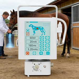Sistema Portátil de Rayos X Digital Veterinario <span class=keywords><strong>DR</strong></span>, Máquina de Rayos X Ligera con Generador de Alta Frecuencia de 5.6kW, 8kW Opcional - Product Image 2