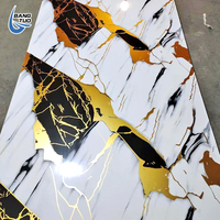 Panneau mural en feuille de pierre de cristal de carbone, alternative au marbre, style moderne, avec placage en fibre de bambou et bois