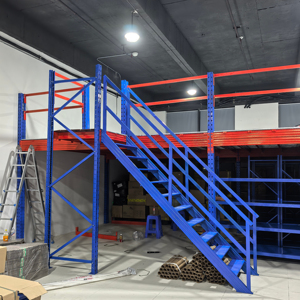 Công nghiệp thép tầng lửng hệ thống đa cấp lưu trữ nền tảng với tích hợp cầu thang và guardrails - Product Image 4